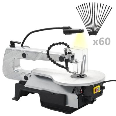 vidaXL Figuurzaagmachine met verlichting zaagdiepte 406 mm