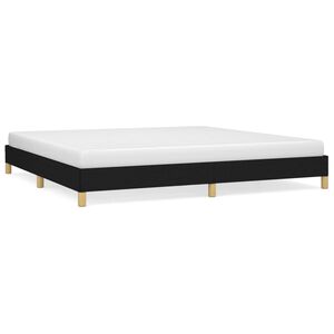 vidaXL Bedframe zonder matras stof zwart 200x200 cm