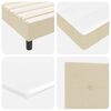 vidaXL Boxspringbed met matras Cr&egrave;me 190 x 90 cm Polyester