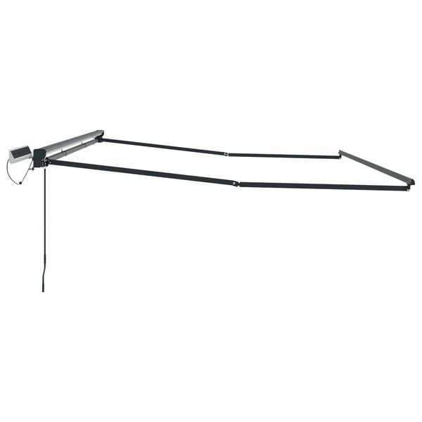 vidaXL Elektrisch uitschuifbaar zonnescherm frame Wit 2,5 x 2 m Staal
