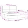 vidaXL Boxspring met matras en LED stof lichtgrijs 160x200 cm