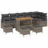 vidaXL Tuin Sofa Set 10 st 9-Aantal zitplaatsen Grijs