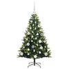 vidaXL Kunstkerstboom met scharnier 150 LEDs Groen 120 cm PVC en PE
