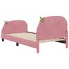 vidaXL Bedframe voor kinderen met hoofdbord Roze 90 x 190 cm Fluweel