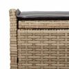 vidaXL Opbergbank met kussen voor buiten 100 cm poly rattan beige