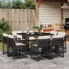 vidaXL 13-delige Tuinset met kussens poly rattan bruin