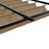 vidaXL Wandgemonteerde Pergola Taupe Staal