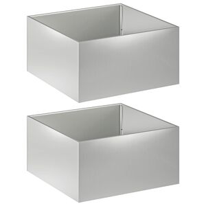 vidaXL Plantenbak 2 st zilver 100 x 100 x 40 cm Gegalvaniseerd staal