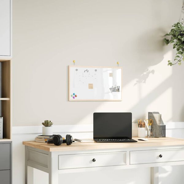 vidaXL Magnetisch whiteboard met massief grenenhouten frame 60x40 cm