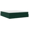 vidaXL Ottoman bed met matrassen 180x200cm fluweel donkergroen