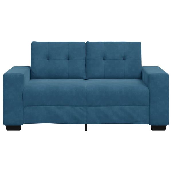 vidaXL | Loveseat | met kussen Blauw Fluweel