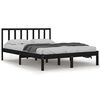 vidaXL Bedframe massief grenenhout zwart 120x190 cm
