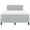 vidaXL Boxspringbed met matras Lichtgrijs 120 x 190 cm Fluweel