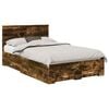vidaXL Bedframe met lade Gerookt eiken 120 x 200 cm Bewerkt hout
