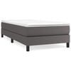 vidaXL Boxspring bed kunstleer grijs 100x200 cm