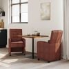 vidaXL Dining Stoelen met Wielen 2 pcs Glanzend bruin 57 x 67 x 98 cm