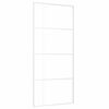 vidaXL Schuifdeur 90x205 cm ESG-glas en aluminium wit