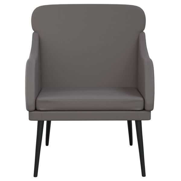 vidaXL Fauteuil 63x76x80 cm kunstleer grijs