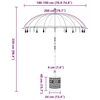 vidaXL Balinese parasol met basis Roze 185 x 185 x 260 cm