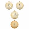 vidaXL Kerstbal Set 4 pcs Goud Kunststof