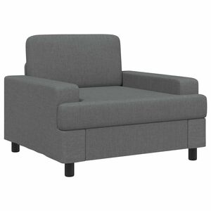 vidaXL Fauteuil Donkergrijs Stof