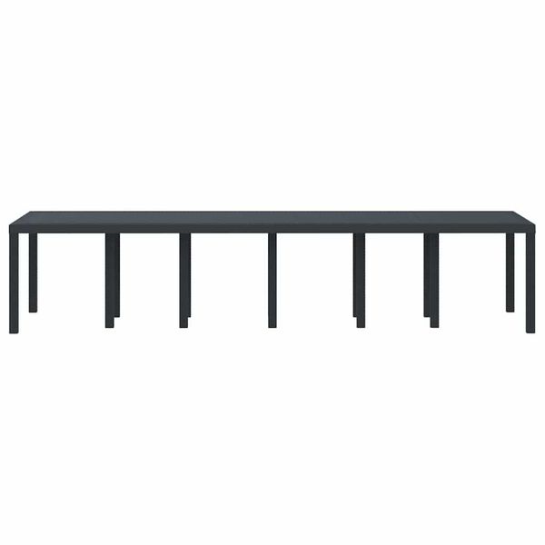 vidaXL Tuin Eettafel Antraciet 350 x 100 x 73 cm poly rattan