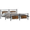vidaXL Bedframe zonder matras metaal gerookt eikenkleurig 183x213 cm