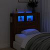 vidaXL Hoofdeinde met LED 100x18,5x103,5 cm bewerkt hout bruineiken