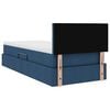 vidaXL Opbergbed met LED met matras met LED Blauw 100 x 200 cm Stof