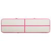 vidaXL Gymnastiekmat met pomp opblaasbaar 800x100x15 cm PVC roze