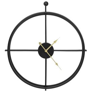 vidaXL Wandklok 52 cm ijzer zwart