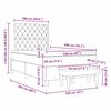 vidaXL Boxspring bed met matras Donkerblauw 120 x 200 cm Fluweel