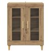 vidaXL Dressoir Artisan Eiken 69,5 x 34 x 90 cm Bewerkt hout