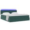 vidaXL Opbergbed met LED met matras Donkergroen 180 x 200 cm Fluweel
