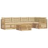 vidaXL Buiten bankenset 6 st Wit en Beige Polyester