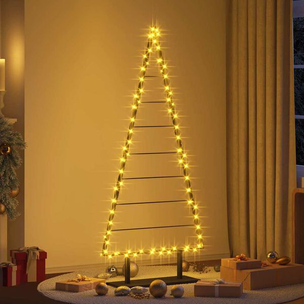 vidaXL Metalen kerstboom met standaard Zwart 180 cm Staal