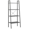 vidaXL Opbergmeubel met 4 schappen 56x35x140 cm zwart