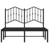 vidaXL Bedframe met hoofdbord metaal zwart 120x190 cm