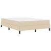vidaXL Boxspringbed met matras Cr&egrave;me 140 x 190 cm Stof