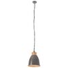 vidaXL Hanglamp industrieel E27 23 cm ijzer en massief hout grijs