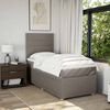vidaXL Boxspring met matras stof taupe 100x200 cm