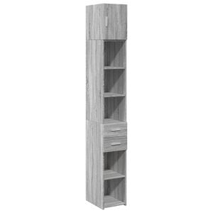 vidaXL Opbergkast smal 30x42,5x225 cm bewerkt hout grijs sonoma eiken
