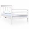 vidaXL Bedframe massief hout wit 90x190 cm