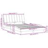 vidaXL Bedframe zonder matras "Hanko" stof cr&egrave;mekleurig 140x200 cm