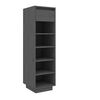 vidaXL Schoenenkast 30x34x105 cm massief grenenhout grijs