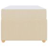 vidaXL Bedframe met matras Cr&egrave;me 100 x 200 cm Stof