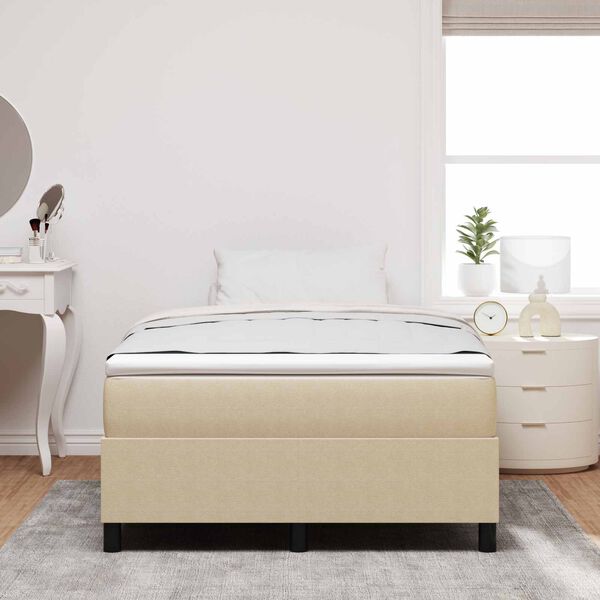 vidaXL Platform bedframe Grijs groen 120 x 190 cm Stof