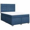 vidaXL Boxspring met matras stof blauw 140x200 cm