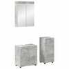 vidaXL Badkamermeubelset TULUM 3 pcs Beton Grijs 60 x 34 x 63 cm