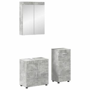 vidaXL Badkamermeubelset TULUM 3 pcs Beton Grijs 60 x 34 x 63 cm